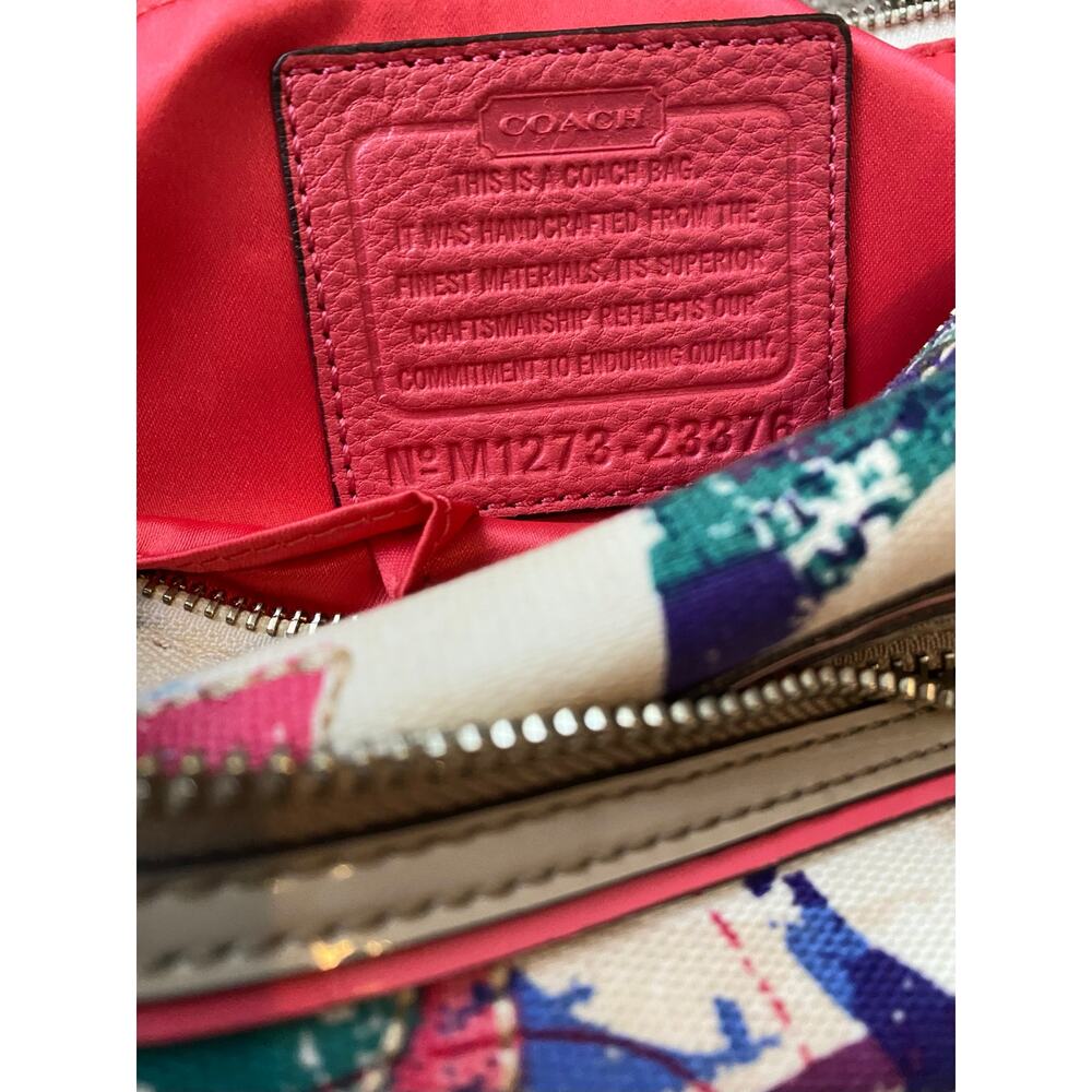 Coach Poppy Stamped C Hippie Signature Bag Colorful Monogram Shoulder Bag - Picture 5 of 11